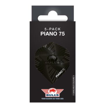 Bull's Piano 75 Zwart No.2 Flights | 5-Pack