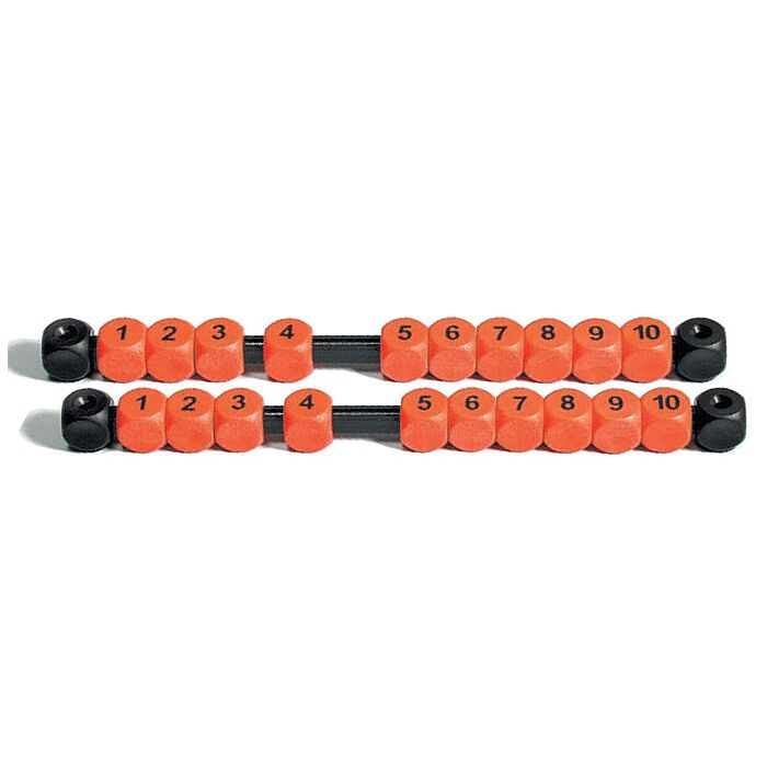 Voetbaltafel Scoreteller Oranje met cijfers, set van 2
